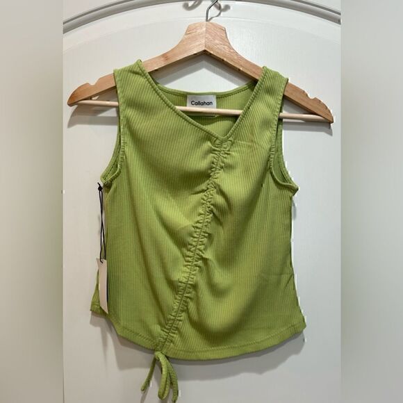 NWT Callahan ‘Leni’ Tank in Basil. Asymmetrical Front Drawstring, Size S. - Picture 10 of 10